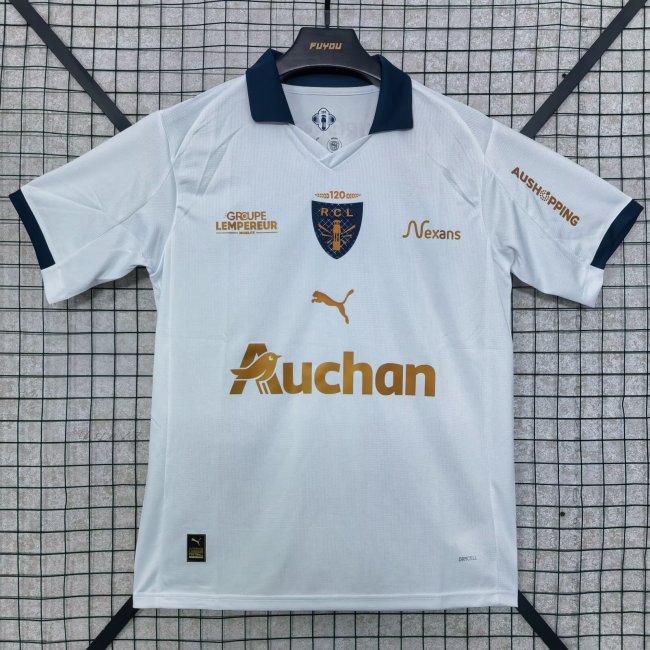 25-26 RC Lens White GoalKeeper Fans Soccer Jersey