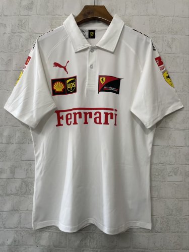 2025 F1 Ferrari New Pattern White Short Sleeve Racing Suit