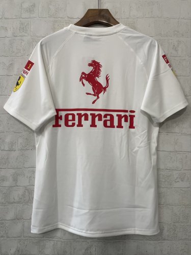 2025 F1 Ferrari New Pattern White Short Sleeve Racing Suit