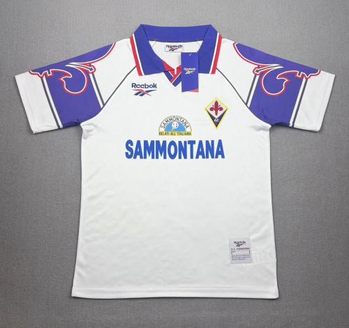 1995-1997 Fiorentina Away White Retro Soccer Jersey