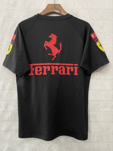 2025 F1 Ferrari New Pattern Black Short Sleeve Racing Suit