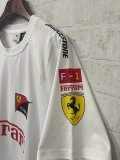 2025 F1 Ferrari New Pattern White Short Sleeve Racing Suit