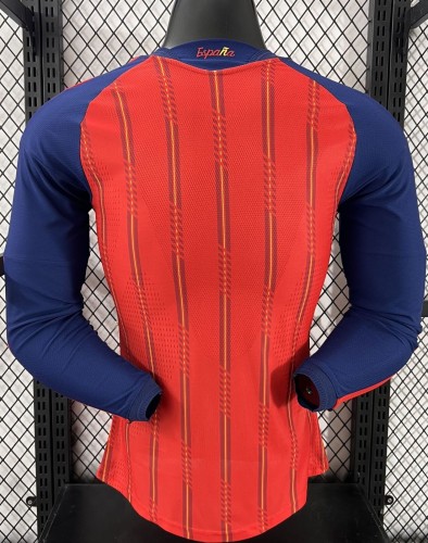 2026 World Cup Spain Home Long Sleeve Player Version Soccer Jersey*长袖球员