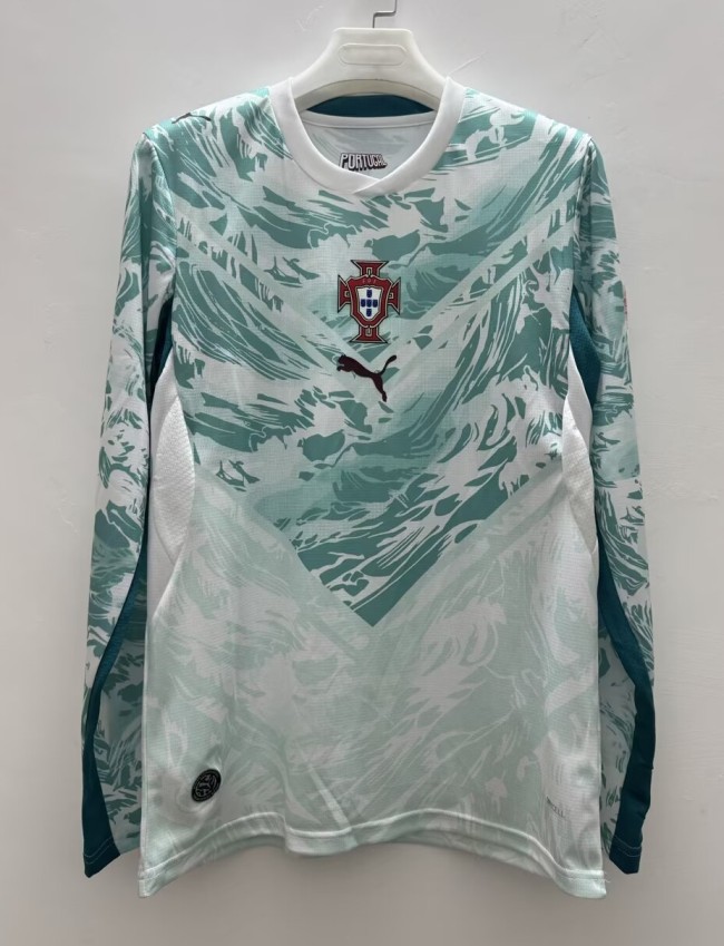 2026 Portugal Away Long Sleeve Fans Soccer Jersey(长袖)