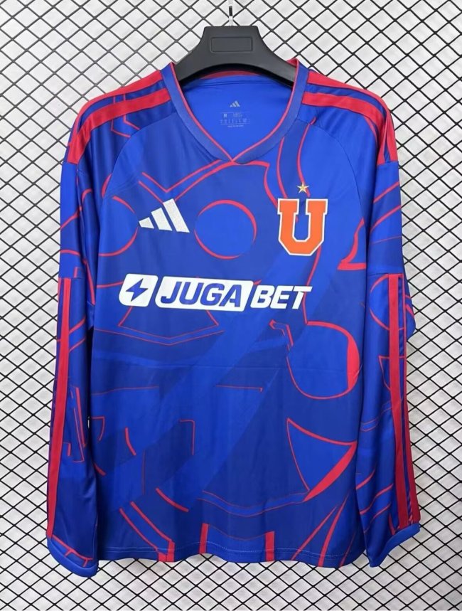 2026 Universidad De Chile Home Long Sleeve Fans Soccer Jersey