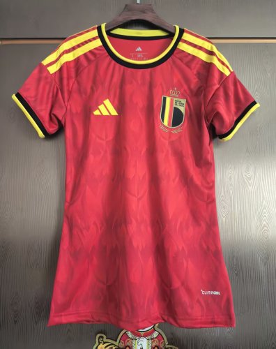 2026 World Cup Belgium Home Women Fans Soccer Jersey (女)