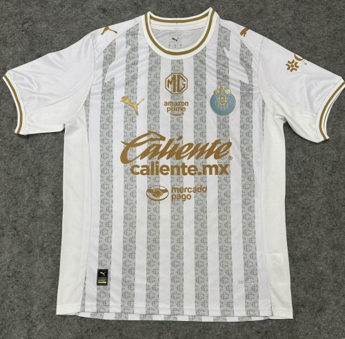 25-26 Chivas White Special Edition Fans Soccer Jersey