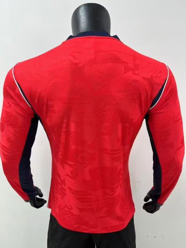 2026 England Away Long Sleeve Player Version Soccer Jersey (长袖球员)