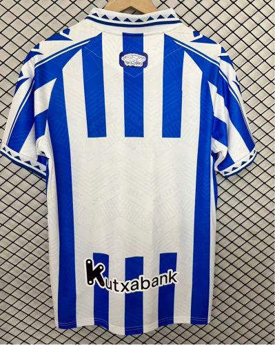26-27 Real Sociedad Retro Version Fans Soccer Jersey