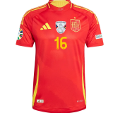 2024 Spain European Cup Home Long sleeves Player Version Soccer Jersey