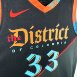 23-24 Wizards KUZMA #33 Black City Edition Top Quality Hot Pressing NBA Jersey