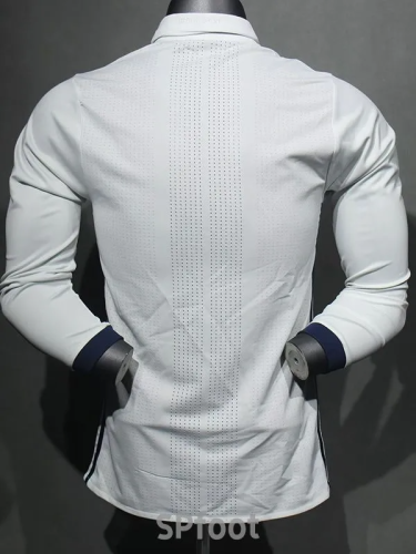 2016-2017 RMA Home Long Sleeve Player Version Retro Soccer Jersey 长袖球员