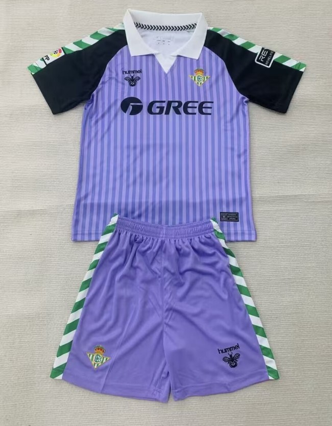 26-27 Real Betis Retro Version Goalkeeper Kids Soccer Jersey