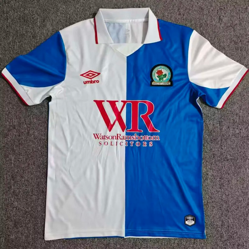 26-27 Blackburn Home Fans Soccer Jersey