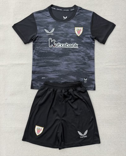 26-27 Bilbao Black GoalKeeper Kids Soccer Jersey
