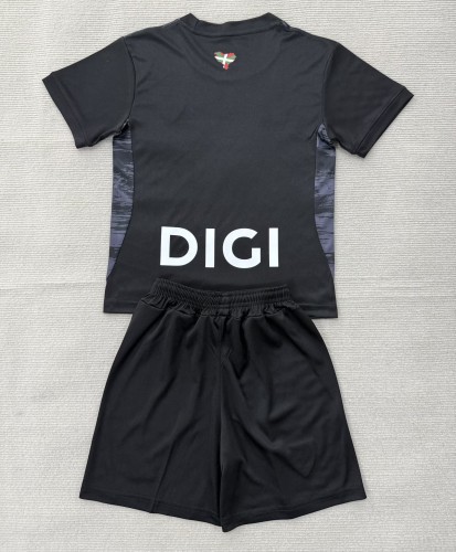 26-27 Bilbao Black GoalKeeper Kids Soccer Jersey