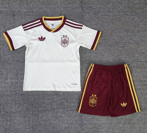 2026 World Cup Spain Away Kids Soccer Jersey (With 2 Star)*两颗星