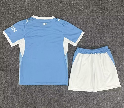 26-27 Man City Home Kids Soccer Jersey