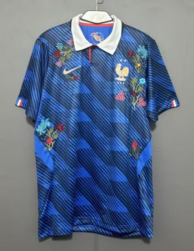 2026 World Cup France Home Embroidered Version Fans Soccer Jersey