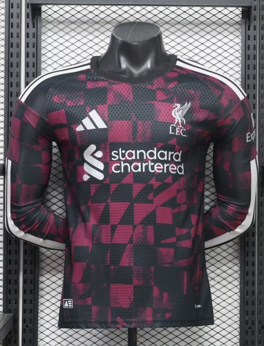 26-27 LIV Third Long Sleeve Player Version Soccer Jersey*长袖球员