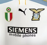 2000-2001 Lazio Away Long sleeves Retro Soccer Jersey