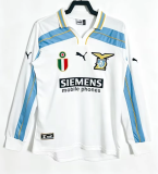 2000-2001 Lazio Away Long sleeves Retro Soccer Jersey