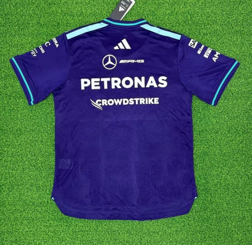 2026 Mercedes New Pattern Heat Transfer Printing Short Sleeve Racing Suit
