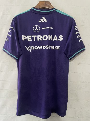 2026 F1 Benz New Pattern Short Sleeve Racing Suit