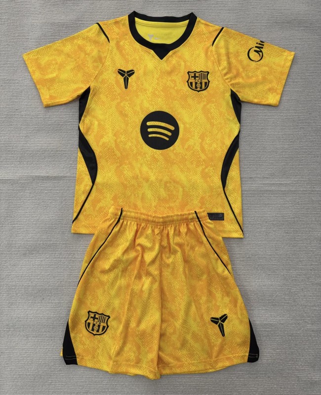26-27 RMA Yellow GoalKeeper Kids Soccer Jersey