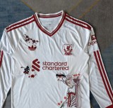 26-27 LIV Away Embroidered Version Long Sleeve Fans Soccer Jersey (长袖)