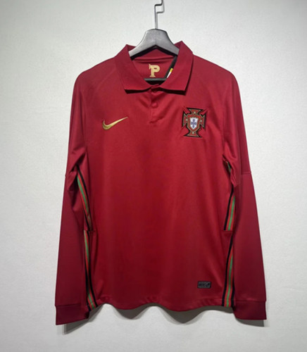 2020-2021 Portugal Home Long Sleeve Retro Soccer Jersey(长袖)