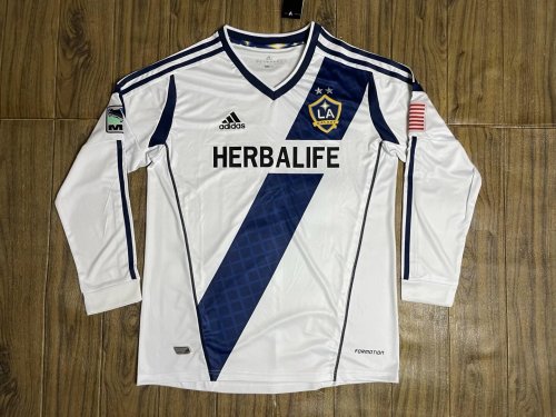 2011-2012 LA Galaxy Home Long Sleeve Retro Soccer Jersey