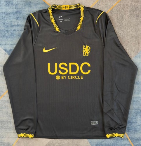 26-27 CHE Away Long Sleeve Fans Soccer Jersey (长袖)*带广告