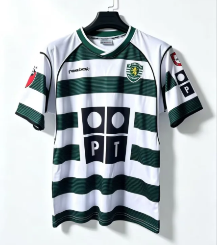 2001-2003 Sporting  Lisbon Home Retro Soccer Jersey