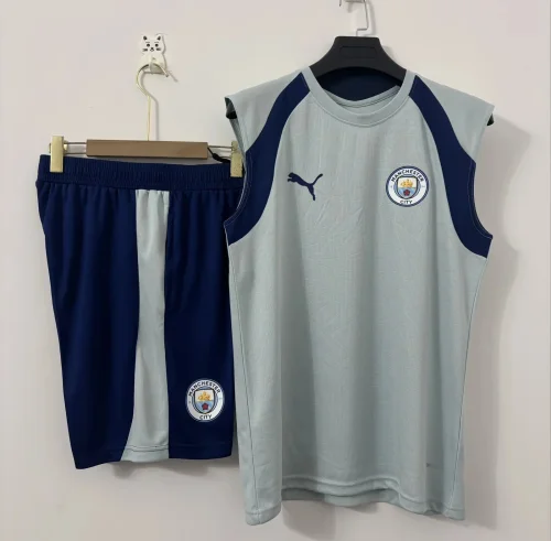 26-27 Man City High Quality Tank Top And Shorts Suit