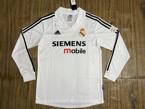 2004-2005 RMA Home Long Sleeve Retro Soccer Jersey