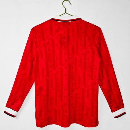 1992-1994 Man Utd Home Long sleeves Retro Soccer Jersey