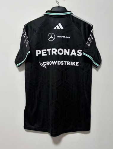 2026 F1 Benz New Pattern Short Sleeve Racing Suit
