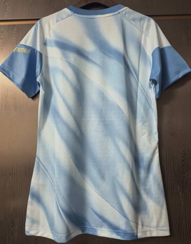 26-27 Argentina White Blue Special Edition Women Fans Soccer Jersey (女)