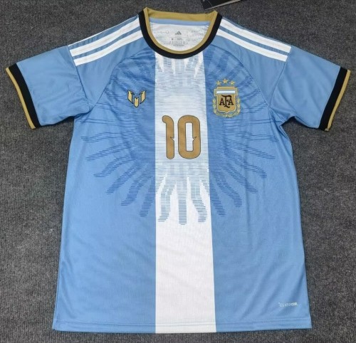 26-27 Argentina Messi Farewell Match Signature Version Fans Soccer Jersey