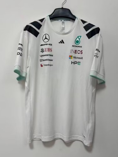 2026 F1 Benz New Pattern Short Sleeve Racing Suit