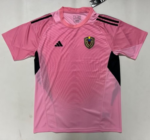 25-26 Venezuela Pink Goalkeeper Fans Soccer Jersey