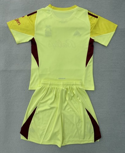 25-26 Nottingham Yellow GoalKeeper Kids Soccer Jersey