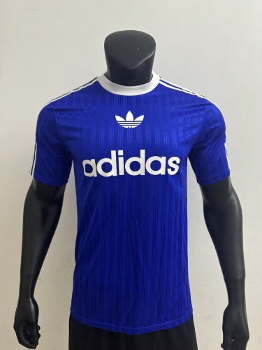 2025 AD Casual Blue Player Version Training shirts *三叶草