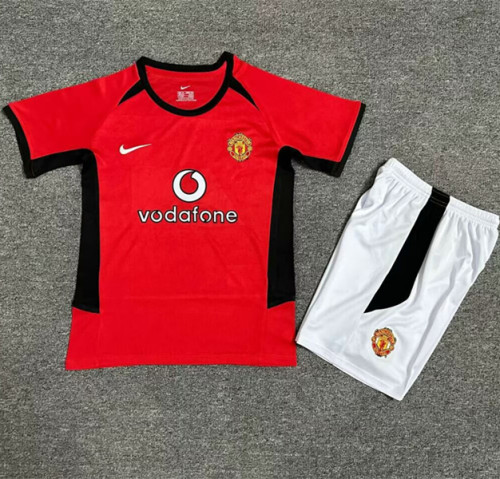 2002-2004 Man Utd Home Retro Kids Soccer Jersey