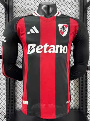 25-26 River Plate Away Long Sleeve Player Version Soccer Jersey (长袖球员) 1:1 Thai Quality