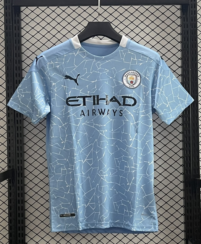 2020-2021 Man City Home Retro Soccer Jersey