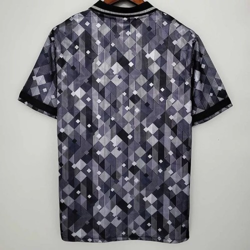 1990 England Away Black Retro Soccer Jersey