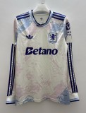 25-26 Aston Villa Third Long Sleeve Fans Soccer Jersey*长袖