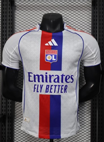 25-26 Lyon Home Player Version Soccer Jersey